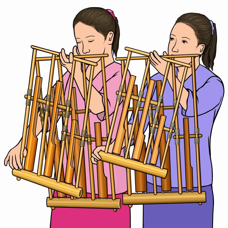 インドネシアの民族楽器「Angklung（アンクルン）」